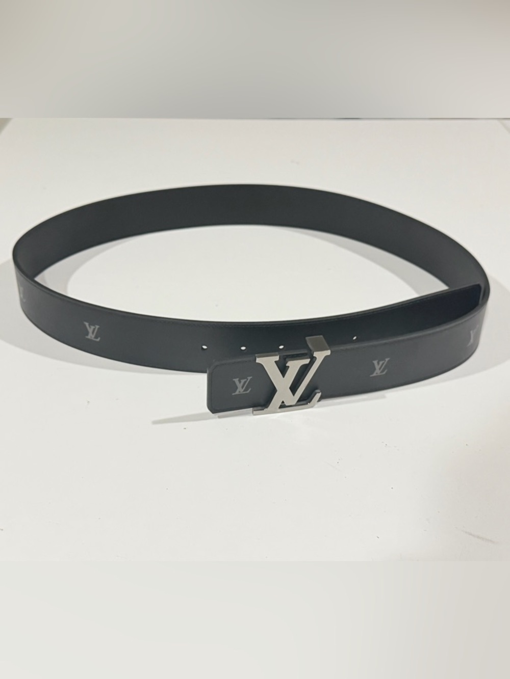 Louis Vuitton Black Monogram LV Buckle Belt